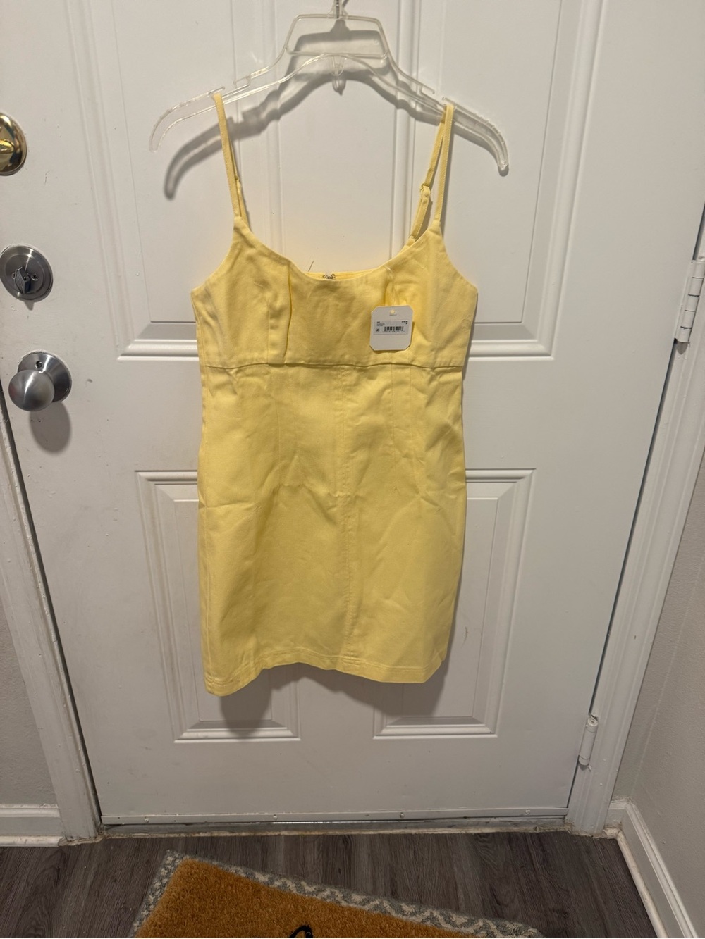 Altar'd State Yellow Spaghetti-Strap Mini Dress